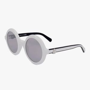 Moncler White Round Womens Sunglasses
